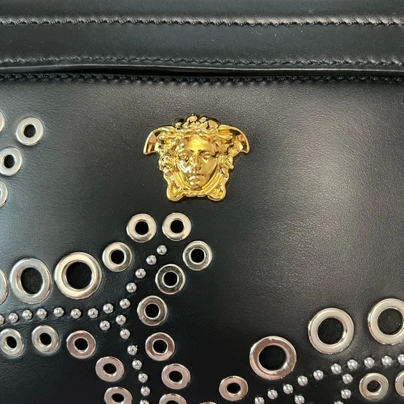 Versace Medusa Black Leather Backpack - Picture 3 of 14